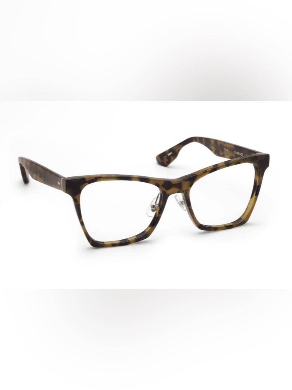 Krewe FLORENCE frames featuring an angular cat-eye shape.